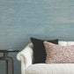 Maguey Sisal Vanilla Turquoise Wallpaper
