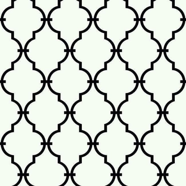 Modern Trellis Black Wallpaper