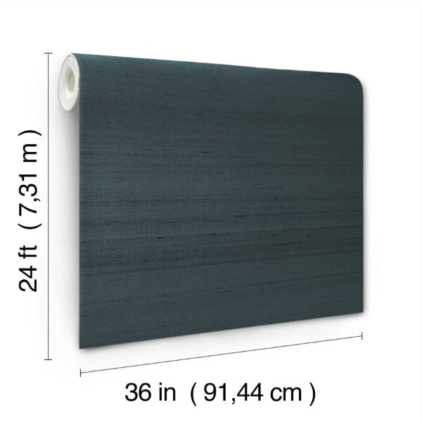 Saori Navy silk Specialty Wallpaper