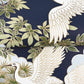 Sprig & Heron Navy Wallpaper