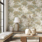 Sprig & Heron Beige Wallpaper