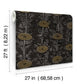 French Marigold Black & Gold Wallpaper