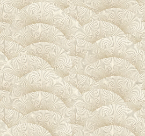 Morning Shell Cream & Gold Wallpaper