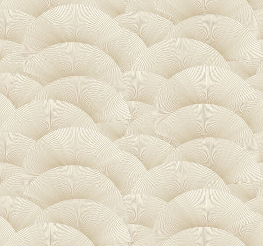 Morning Shell Cream & Gold Wallpaper