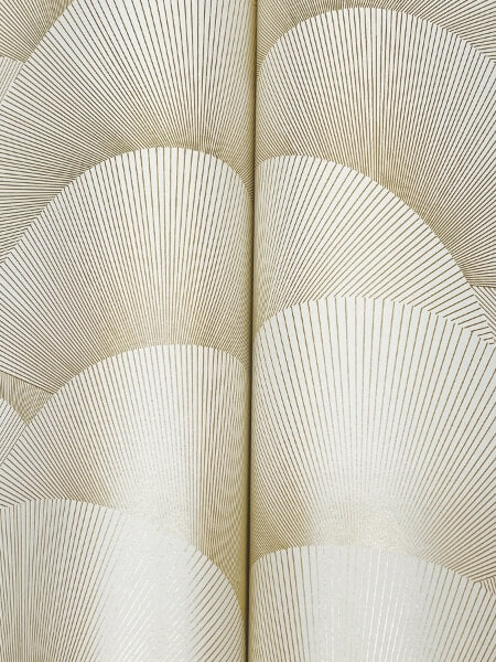 Morning Shell Cream & Gold Wallpaper