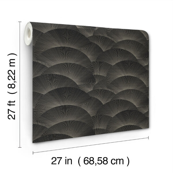 Morning Shell Black & Grey Wallpaper