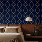 Ellena Navy Wallpaper