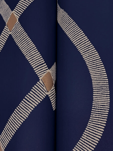 Ellena Navy Wallpaper