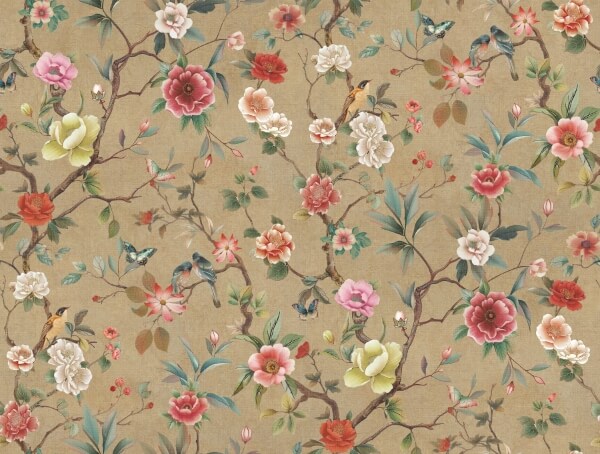 Kimora's Garden Linen Wallpaper