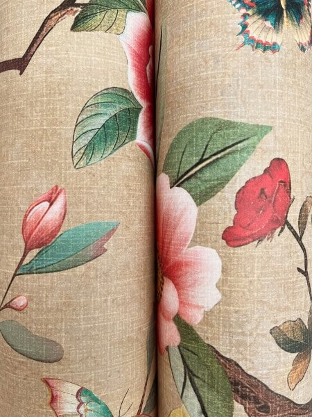 Kimora's Garden Linen Wallpaper