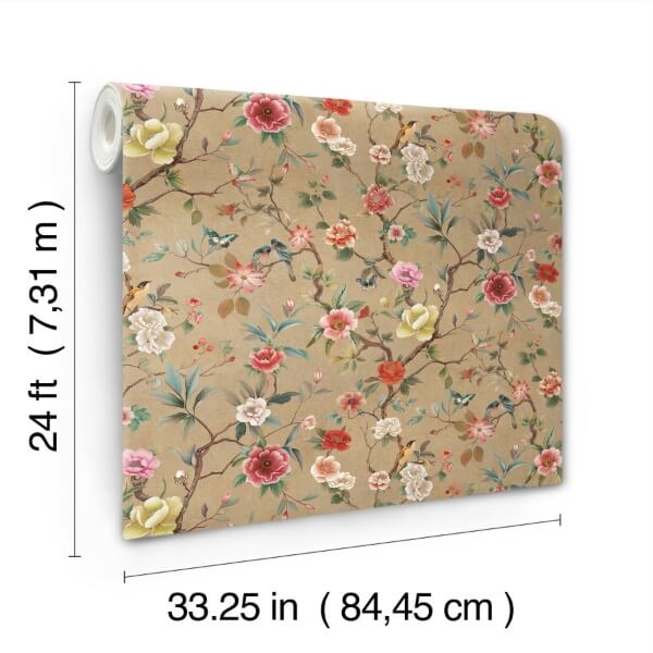 Kimora's Garden Linen Wallpaper