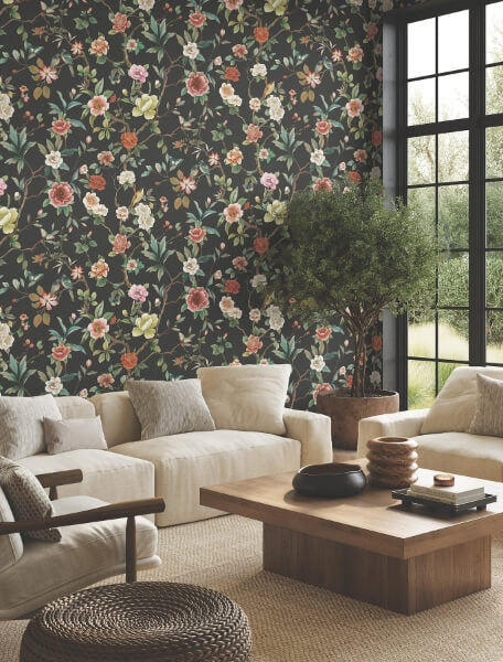 Kimora's Garden Black Wallpaper