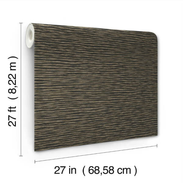 Lotus Weave Charcoal Wallpaper