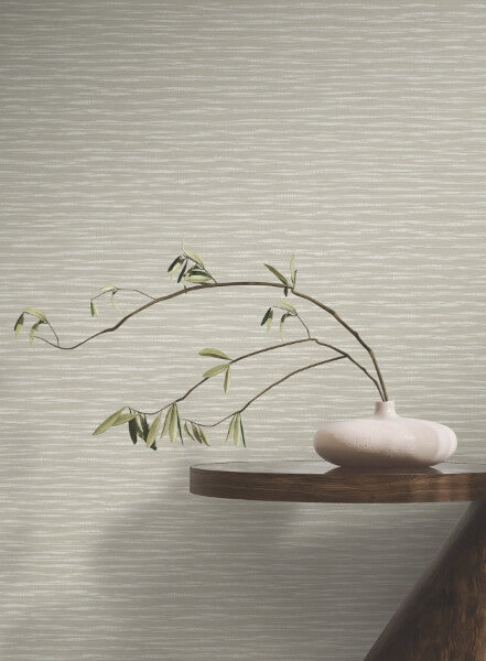 Lotus Weave Warm Grey Wallpaper