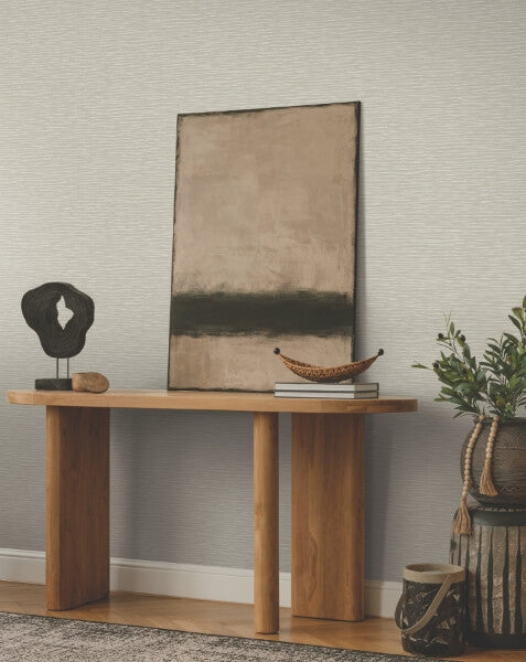 Lotus Weave Warm Grey Wallpaper