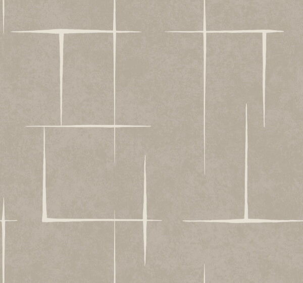 Malia White & Taupe Wallpaper