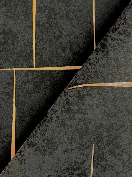 Malia Gold & Black Wallpaper
