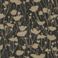 Shimmering Poppies Black & Gold Wallpaper