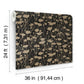 Shimmering Poppies Black & Gold Wallpaper