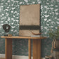 Shimmering Poppies Green & Silver Wallpaper