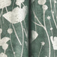 Shimmering Poppies Green & Silver Wallpaper