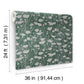 Shimmering Poppies Green & Silver Wallpaper