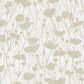 Shimmering Poppies White & Gold Wallpaper
