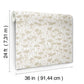 Shimmering Poppies White & Gold Wallpaper