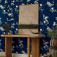 April Blossom Navy Wallpaper