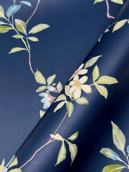 April Blossom Navy Wallpaper