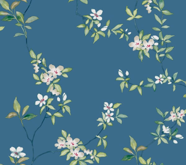 April Blossom Cobalt Wallpaper