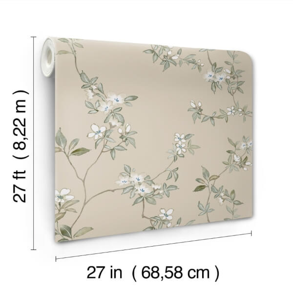 April Blossom Taupe Wallpaper