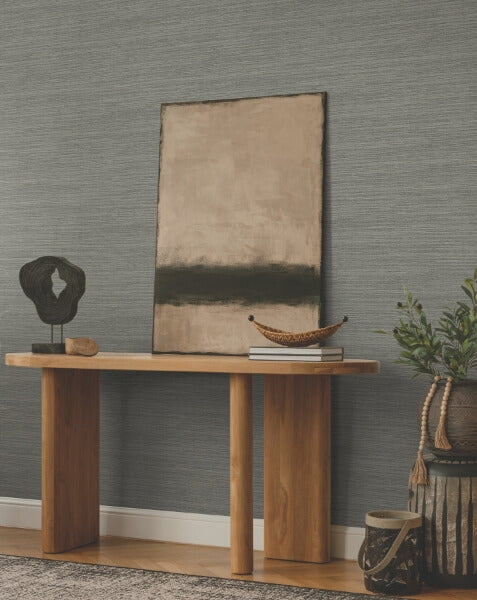 Amyra Silk Charcoal Wallpaper