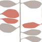 Sculpted Vines Vermillion & Graphite Wallpaper