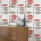 Sculpted Vines Vermillion & Graphite Wallpaper