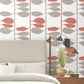 Sculpted Vines Vermillion & Graphite Wallpaper