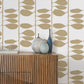 Sculpted Vines Gold Wallpaper