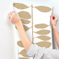 Sculpted Vines Gold Wallpaper