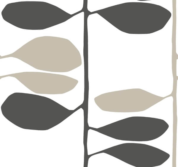 Sculpted Vines Carbon & Linen Wallpaper