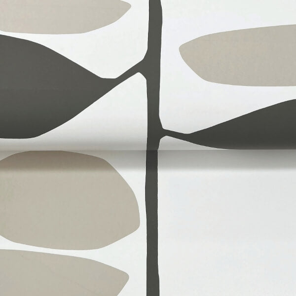 Sculpted Vines Carbon & Linen Wallpaper