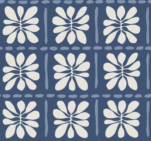 Mimosa Fleur Ultramarine Wallpaper
