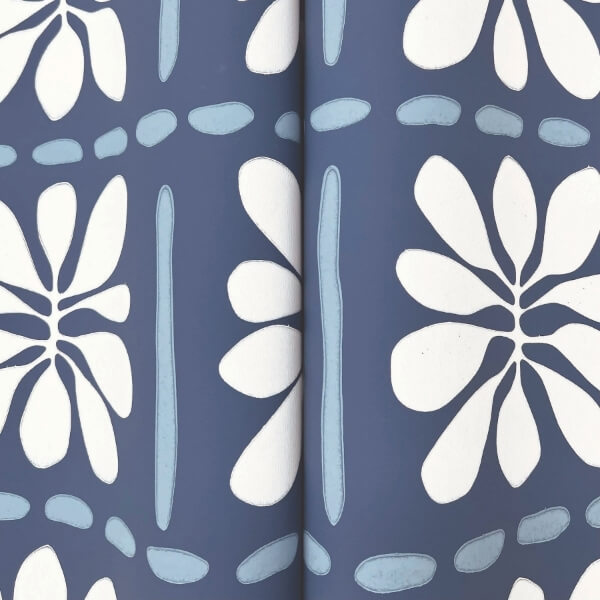 Mimosa Fleur Ultramarine Wallpaper