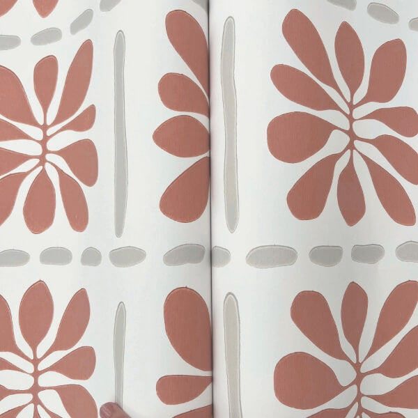Mimosa Fleur Terracotta Wallpaper