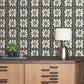Mimosa Fleur Carbon Black Wallpaper
