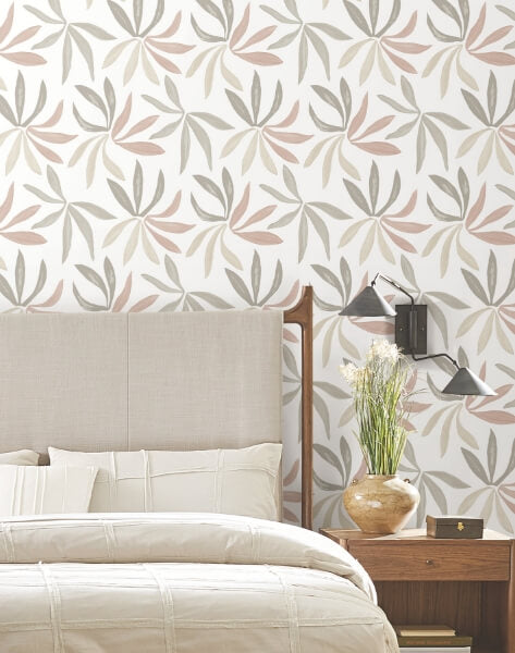 Little Garden Nude & Blush Wallpaper