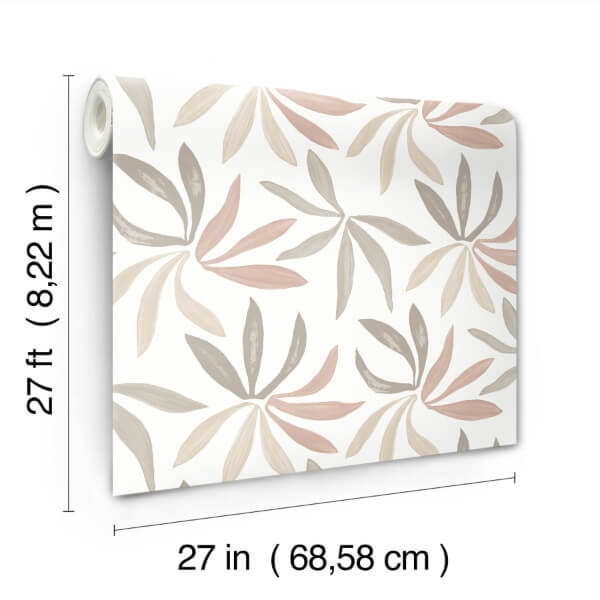 Little Garden Nude & Blush Wallpaper