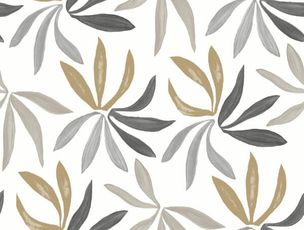 Little Garden Graphite & Gold Wallpaper