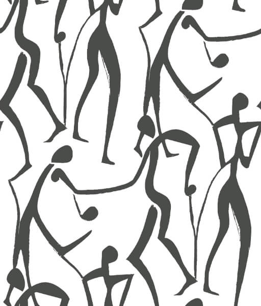 Joyful Dancers Carbon Black Wallpaper