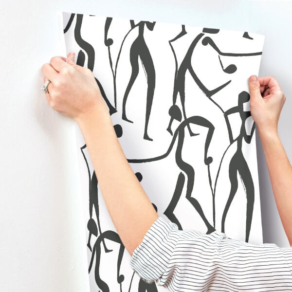 Joyful Dancers Carbon Black Wallpaper