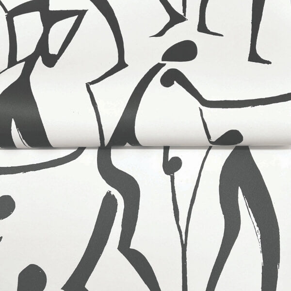 Joyful Dancers Carbon Black Wallpaper